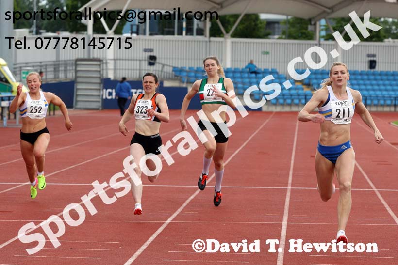 Senior womens 200 metres, Northern Senior and Under-20s Champs., SportsCity, Manchester. Photo: David T. Hewitson/Sports for All Pics